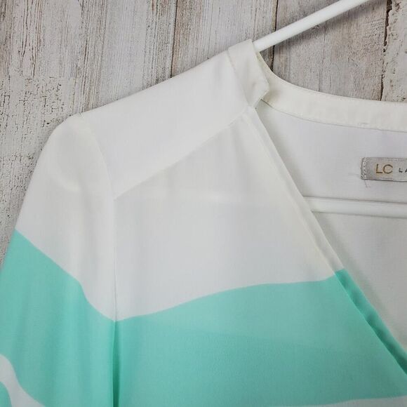 LC Lauren Conrad Striped Blouse Size Small - Picture 4 of 10